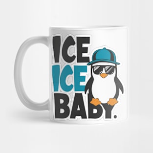 Cool Penguin "Ice Ice Baby" Cartoon Mug